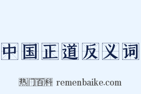 中国正道反义词是什么意思的图片